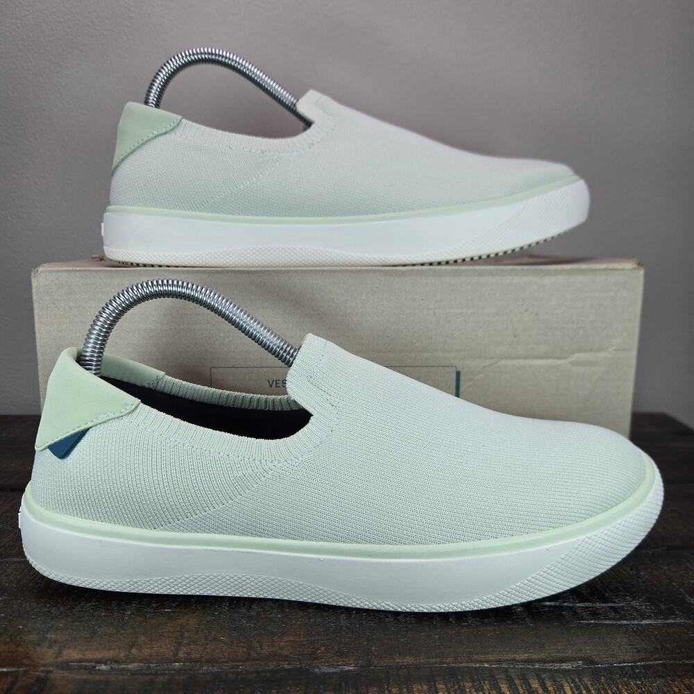 Vessi Boardwalk Slip On Womens Size 9 Waterproof Shoes Sneakers Lotus Green